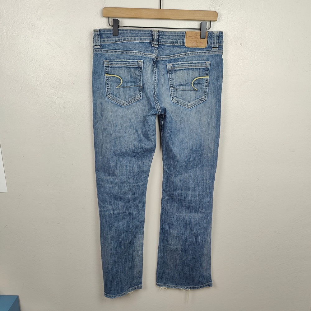 Vintage Y2K American Eagle Boyfriend 77 Jeans Womens 8 Short Low Rise Bootcut - Picture 11 of 16
